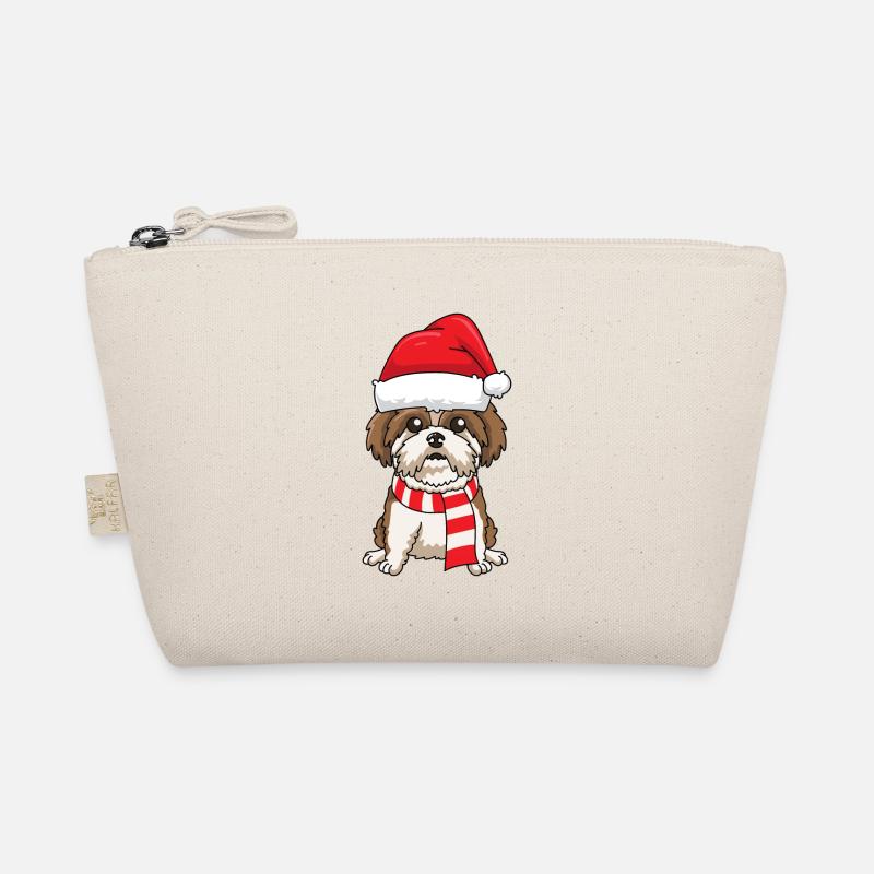 Hund Weihnachten - Bio-Täschchen - Natur