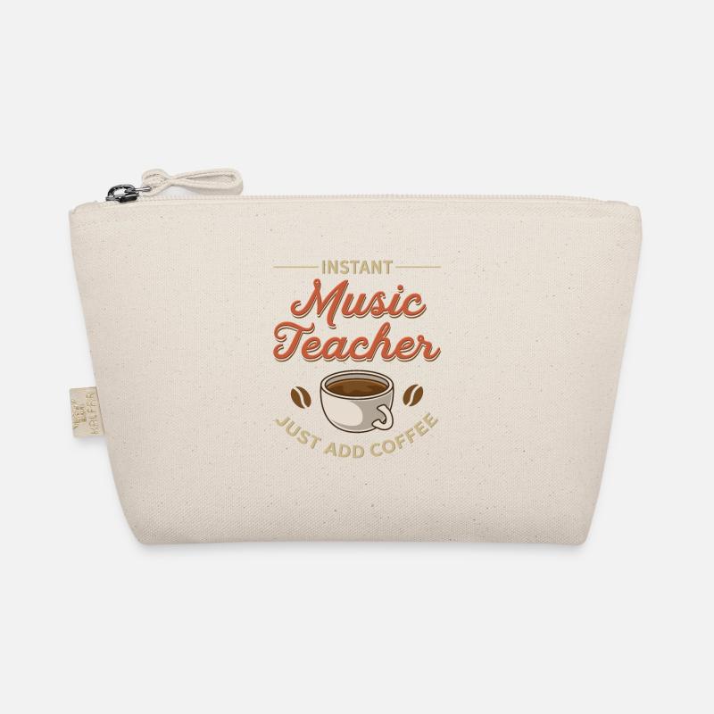 Cool music teacher and coffee coffee bean design Organic Pouch