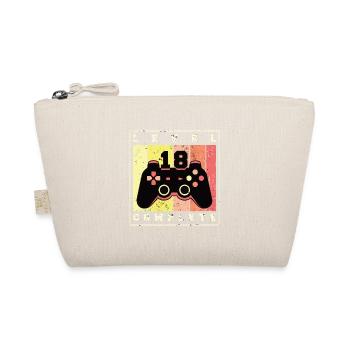 Cool Gamer Shirt Level 18 for the 18th Birthday - Organic Pouch - nature - Front