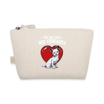 Her Chihuahua Herzliebe - Bio-Täschchen - Natur - Vorne
