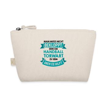 Handball Torwart Lustig Spruch Amateur Geschenk - Bio-Täschchen - Natur - Vorne