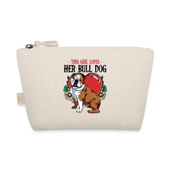 This Girl Loves Her Bulldog amour de chien cadeau - Trousse biologique - nature - Devant