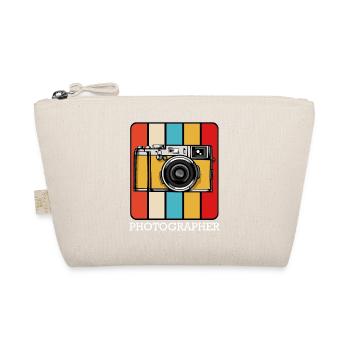 Retro Kamera Pop Art Block - Bio-Täschchen - Natur - Vorne