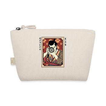 Cameraman in Kimono Hanami - Organic Pouch - nature - Front