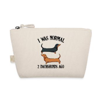 Dachshund Duo Contrast Silhouette - Organic Pouch - nature - Front