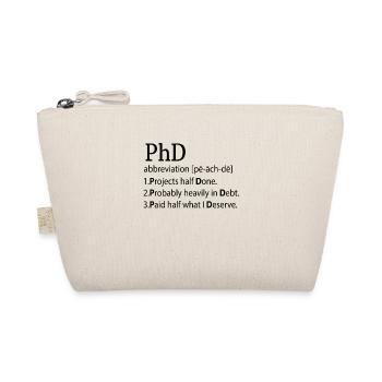 Professor Doctor PhD Philosophy Title Gift - Organic Pouch - nature - Front