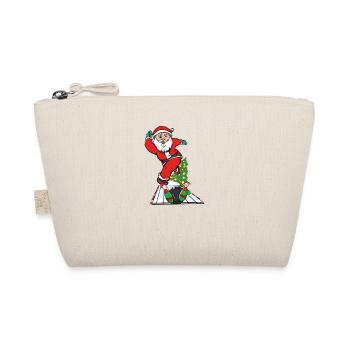Santa beim Kegeln und Bowlen Mit Seinen Elven. - Bio-Täschchen - Natur - Vorne