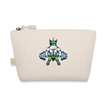 Power unicorn dumbbell hero in space - Organic Pouch - nature - Front