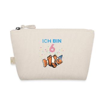 6 Jahre alt Clown Fische Geburtstag Geschenk - Bio-Täschchen - Natur - Vorne