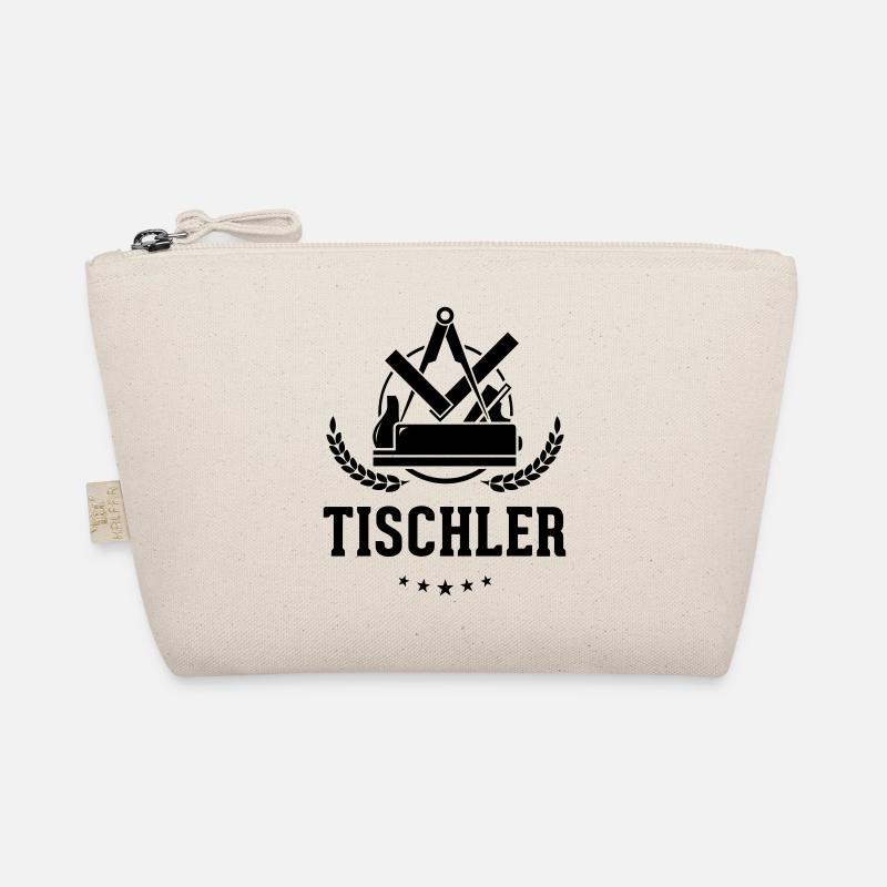 Tischler Zunftzeichen mit Schriftzug - Bio-Täschchen - Natur