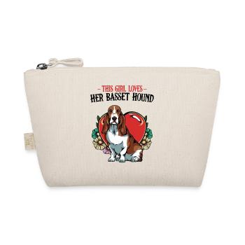 Cette fille aime son cadeau de dire Basset Hound - Trousse biologique - nature - Devant