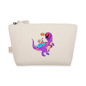 fille amoureuse câline sur un dinosaure - Trousse biologique - nature - Devant