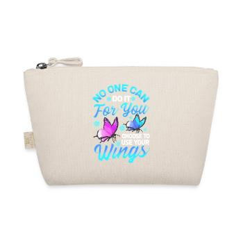 No One Can Do It For You Choose To Use Your Wings - Organic Pouch - nature - Front
