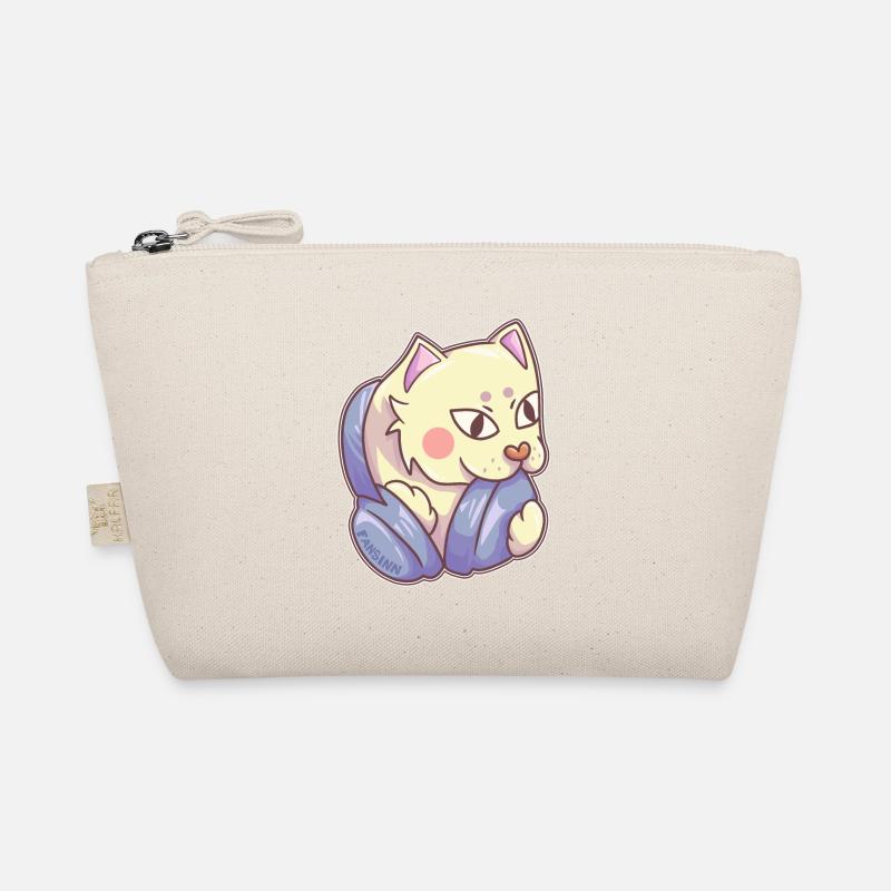 Un chat cool écoute de la musique avec des écouteurs. Trousse biologique