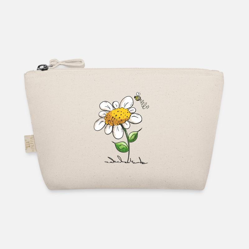 Flower with honey bee - Gift - Flowers - Organic Pouch - nature