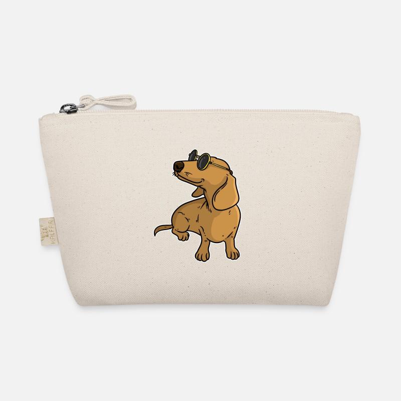 Dackel Chiller Sonnenbrille Hund - Bio-Täschchen - Natur