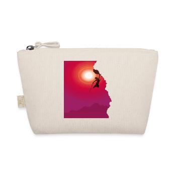 Klettern Bergsteigen Sonnenaufgang Geschenk - Bio-Täschchen - Natur - Vorne