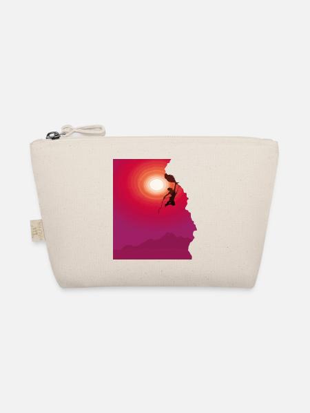 Climbing mountaineering sunrise gift - Organic Pouch - nature
