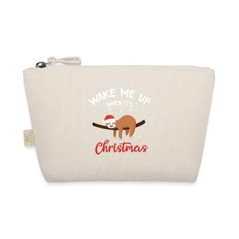 Sloth christmas wake me up when it's christmas - Organic Pouch - nature - Front