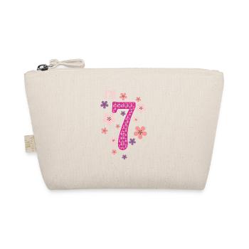 7th birthday girl - Organic Pouch - nature - Front