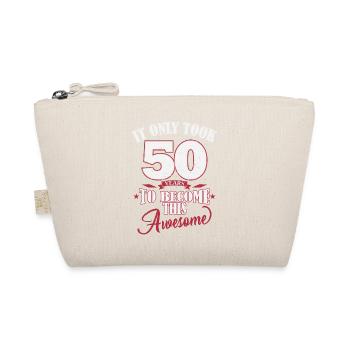 50th Birthday It Only Took 50 Years to Awesome - Organic Pouch - nature - Front