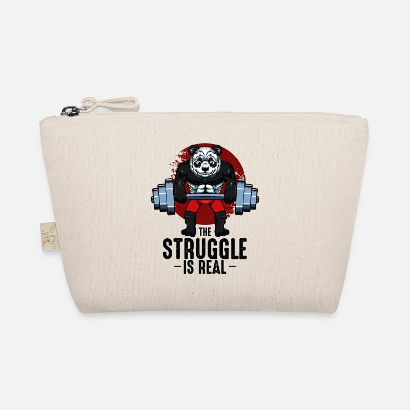 Body Building Panda Cool Bodybuilder Gift Organic Pouch