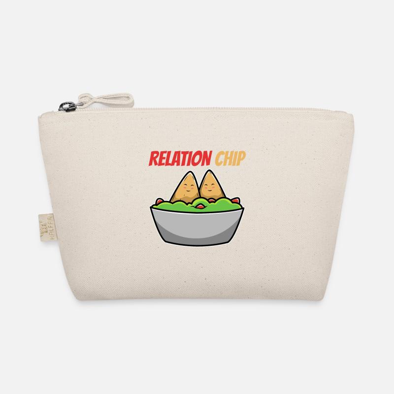 Humorous Avocado Couple with Relation Chip Organic Pouch