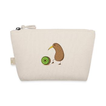 Kiwi bird with a sliced kiwi fruit - Organic Pouch - nature - Front