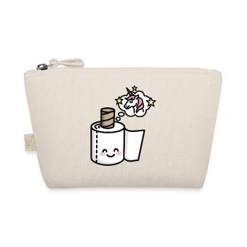 I'm beautiful - unicorn / toilet paper - Organic Pouch - nature - Front