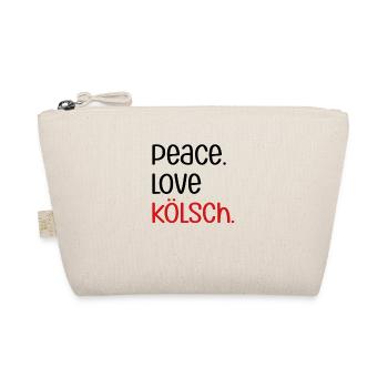 Peace Love Kölsch | Köln, Kölscher Karneval, Bier - Bio-Täschchen - Natur - Vorne
