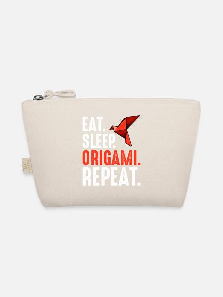 Origami Rhythm: Eat Sleep Repeat - Bio-Täschchen - Natur
