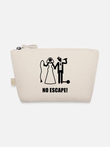 Pas d’échappatoire! (Mariage / Marié / Enterrement de vie de garçon) - Trousse biologique - nature - Devant