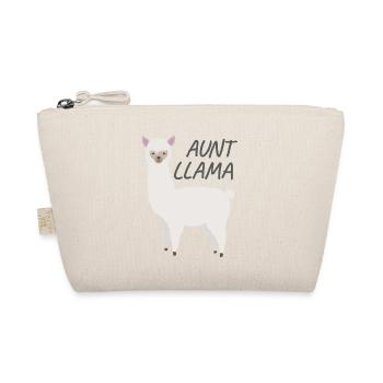 Matching Family Llama Gift Aunt Llama for Auntie - Organic Pouch - nature - Front