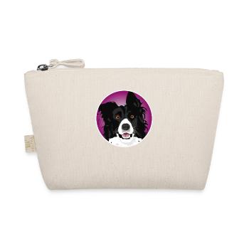 Border Collie dog cool - Organic Pouch - nature - Front
