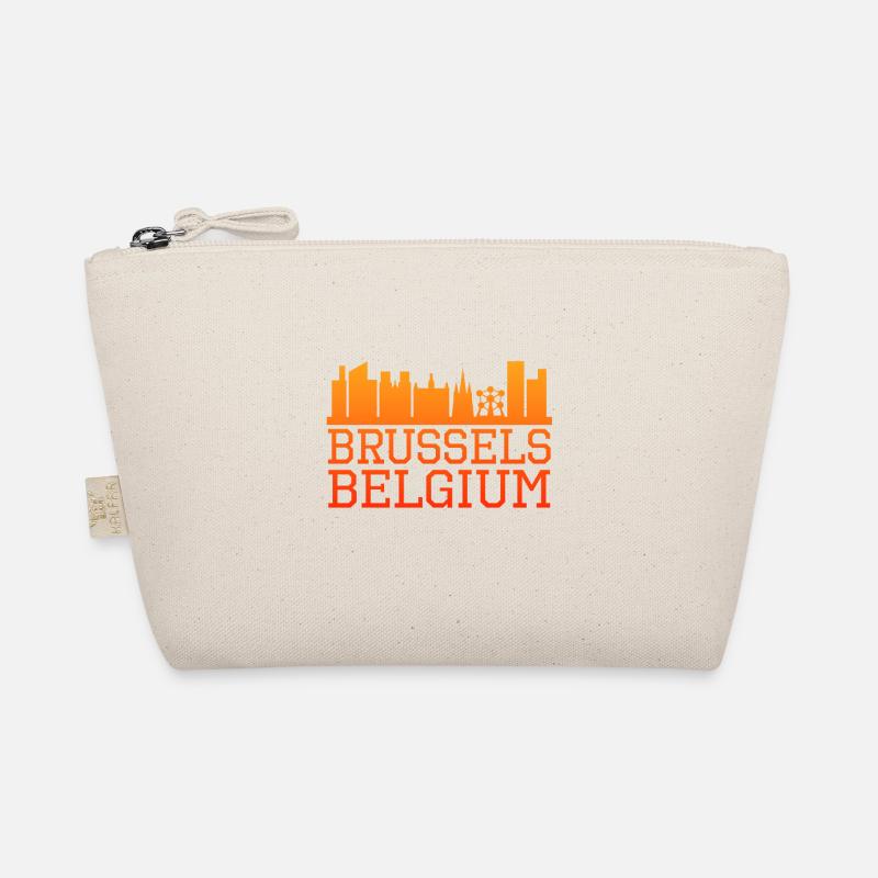Brüssel Skyline Silhouette Design Bio-Täschchen
