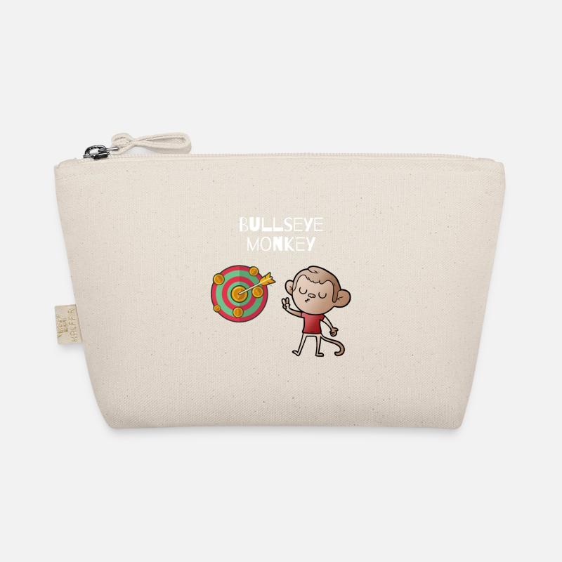 Bullseye monkey - freches Äffchen am Dartboard Bio-Täschchen