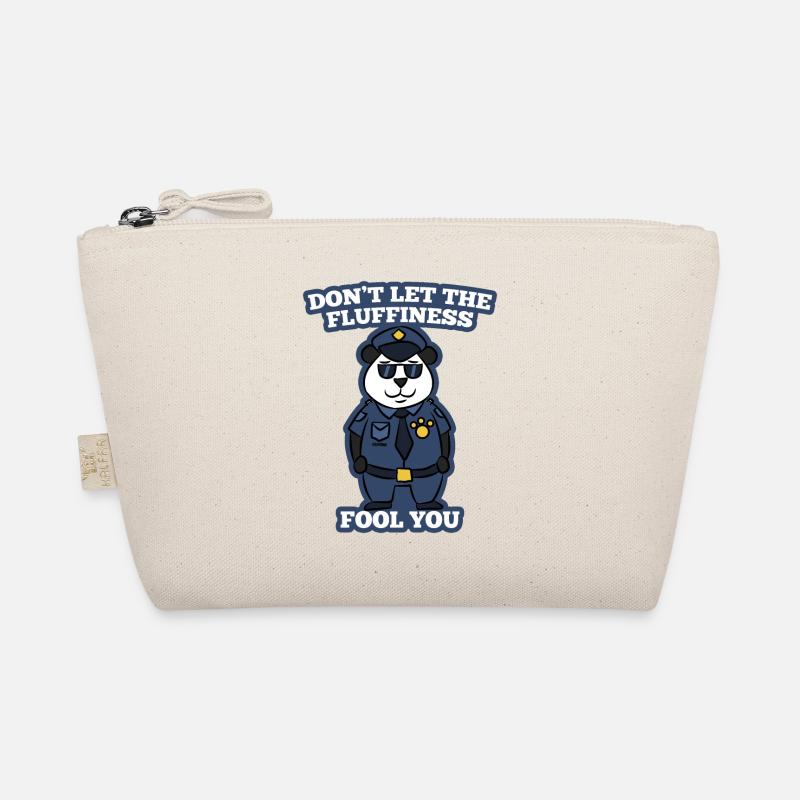 Panda bear police security gift Organic Pouch