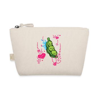 Coeur d'amour végétalien aux pois - Trousse biologique - nature - Devant