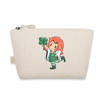 Kobold St Patricks Day Frau Irland - Bio-Täschchen - Natur - Vorne