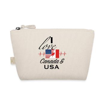 Ich liebe Kanada USA Amerika Geschenk - Bio-Täschchen - Natur - Vorne