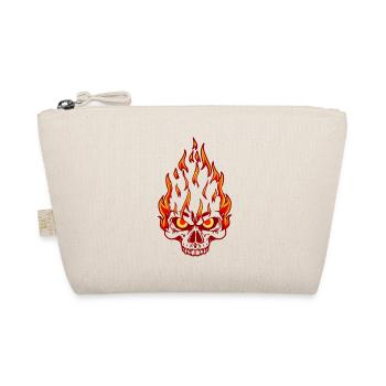 Hardrock Rocker tatouage tête de mort moto flamme - Trousse biologique - nature - Devant