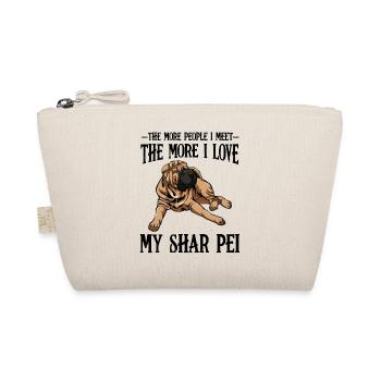 Casual Bulldog Lounge Print Shar Pei - Organic Pouch - nature - Front