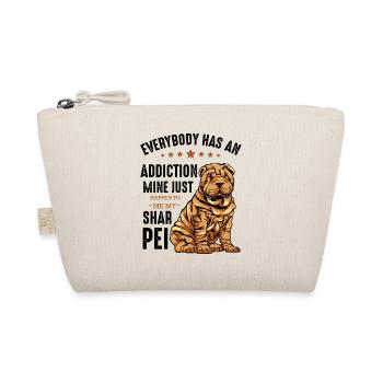 Bulldog with stars and text Shar Pei - Organic Pouch - nature - Front
