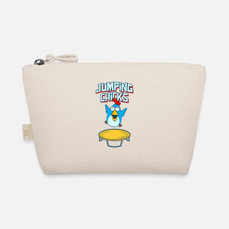 Jumping Chick Trampoline Humor Organic Pouch