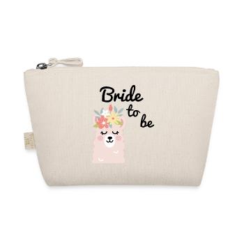Bride to be Braut Alpaca Lama Alpaka JGA Party - Bio-Täschchen - Natur - Vorne