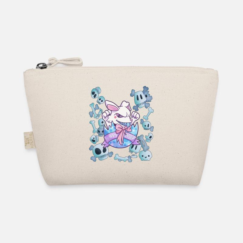 Easter bunny graveyard skull gift Organic Pouch