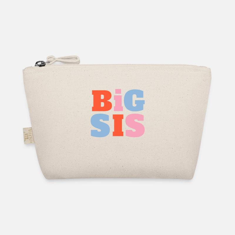 Big SiS Sister Große Schwester Spruch - Bio-Täschchen - Natur