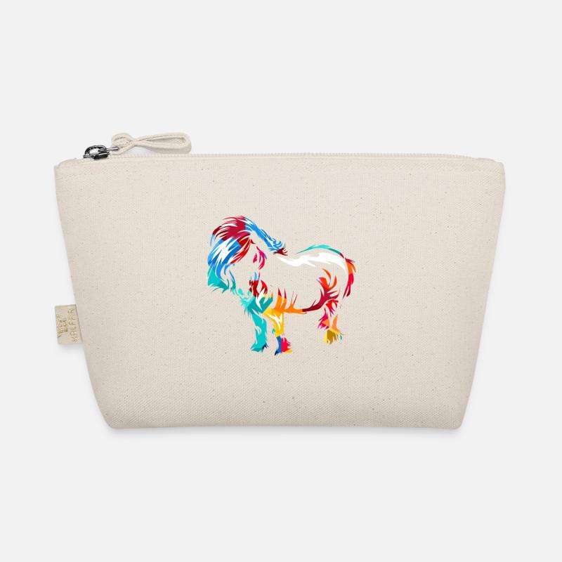 Shetlandpony Geschenk - Bio-Täschchen - Natur