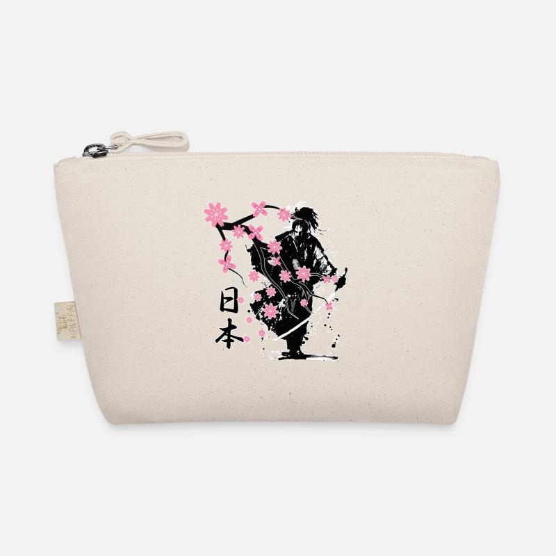 samurai warrior sakura flower style Organic Pouch
