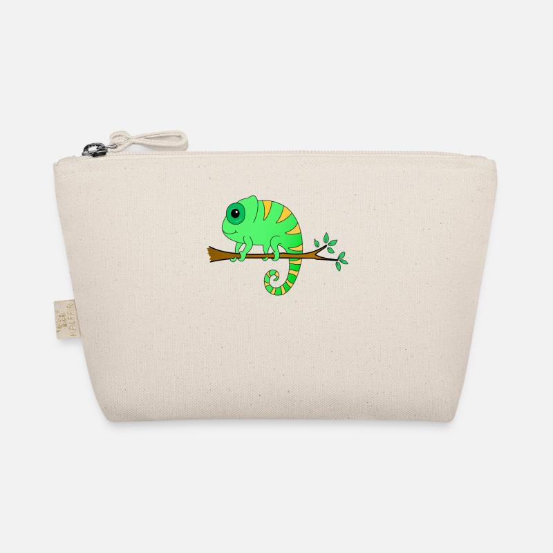 Chameleon on a branch Organic Pouch